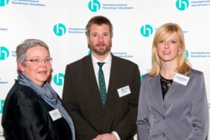 Karin Eksen, Jens Meyer, Vanessa Steinhoff | Jahresempfang der Handelsverbände 2014 | © HV NRW